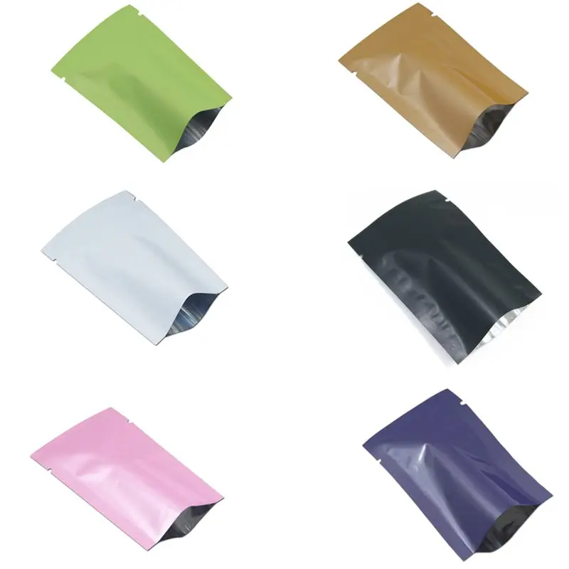 

Heat Sealed Mylar Foil Small Sample Bags 500PCS/ Lot 5x8cm Flat Open Top Vacuum Package Pouch Colorful Aluminum Foil Packed Bag