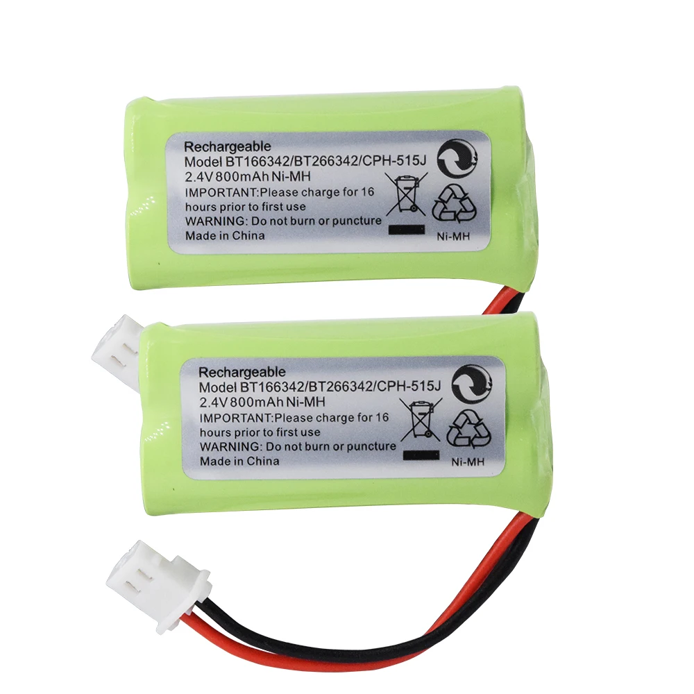 BT-166342 2.4V 800mAh 2 * AAA متولى حسن بطارية قابلة للشحن اللاسلكي الهاتف BT-166342