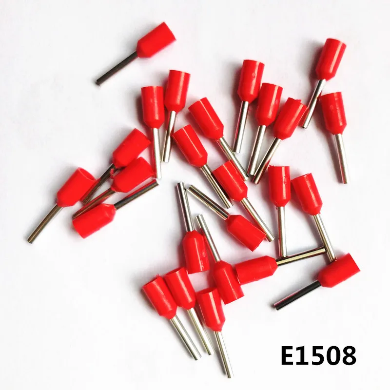 100Pcs Tube Isolerende Terminals E0508 E1008 E1508 Terminals Pin Type Europese