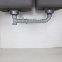 Talea Double siwashing sink Grey drainpipe Kitchen Fixtures sewer hose Laundry Sink Waste Kit downcomer connect pipe GB031C001