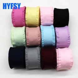 10 yards 25mm Ruffled Ribbon DIY Handmade Material  Packaging Skirt Edge Headdress Hair Bows Fold Doubdou