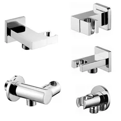 Soild Brass Handheld Shower Spray Head Holder Bracket Wall Mount for Bathroom Hand Sprayer Wand Poilsh Chrome SH01