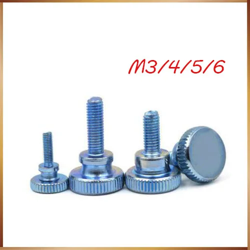 

Free shipping M3 M4 Knurling Flat Head Knurled Thumb Screw Hand Tighten Computer Screws