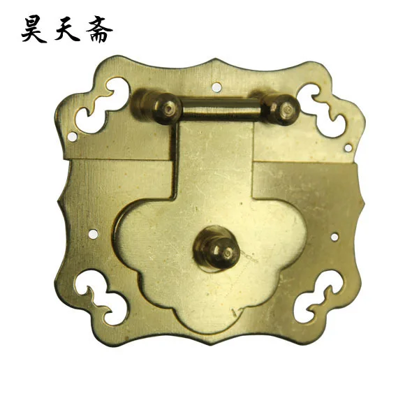 [Haotian vegetarian Chinese antique jewelry box] bronze fittings copper box buckle clasp tricolor HTN-086