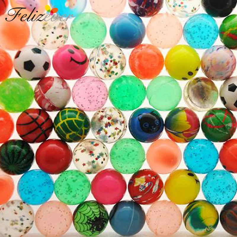 12Pcs 27mm Assorted High Bounce Rubber Ball Small Bouncy Ball Pinata Fillers Kids Toy Party Favor Bag Gifts Treat Bag Goody Bag