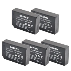 5-Pack LP-E17 LPE17 LP E17 akumulatory (1040mAh) dla Canon EOS M3 M5 750D 760D T6i T6s 800D 8000D pocałunek X8i