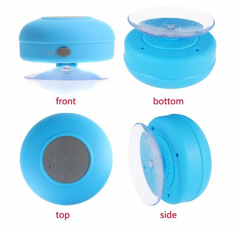 Беспроводная Bluetooth-колонка, миниатюрная Водонепроницаемая стерео-колонка с сабвуфером, громкая музыка, для ванной комнаты, офиса, пляжа