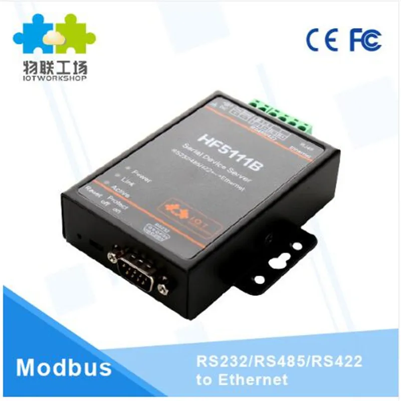 

Official Wifi module 5111B RJ45 RS232/485/422 Serial To Ethernet Free RTOS Serial 1 Port Server Converter Device Industrial