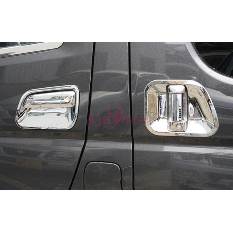 Door Handle Cover and Bowl Insert Overlay Panel 2005-2010 2011-2015 2016-2018  Chrome Car Styling For Toyota Hiace Accessories