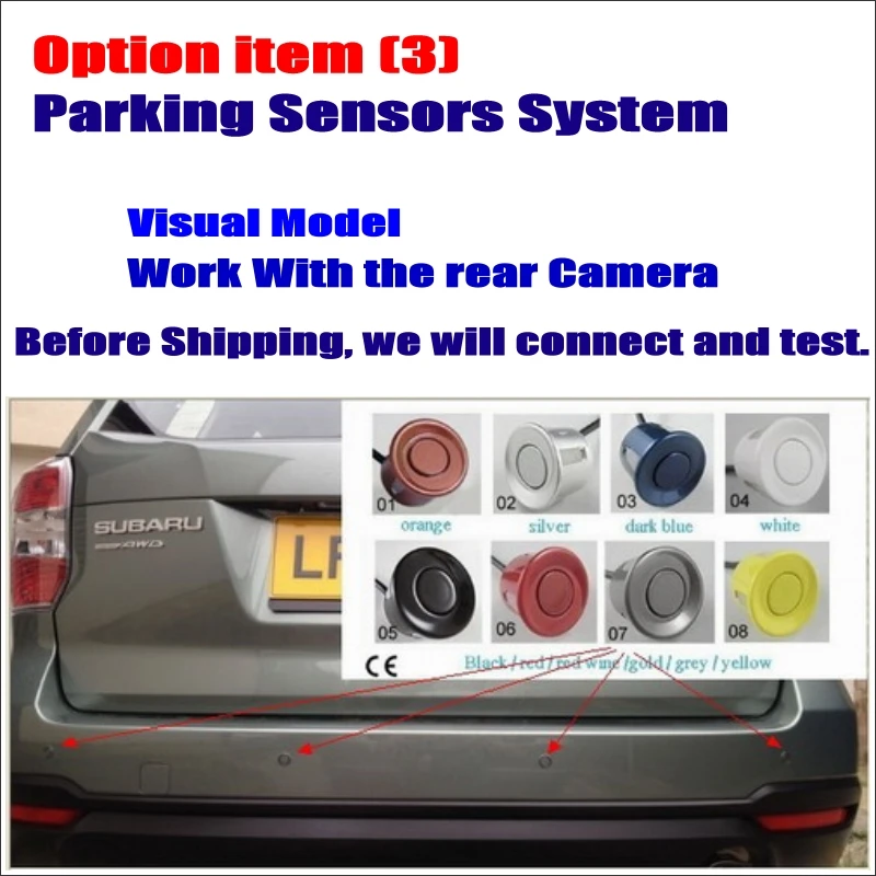 

LiandleeCar Parking Sensor Assistance System - Dual Core / 4 Radars / Visible Model / Work with Rear View Camera