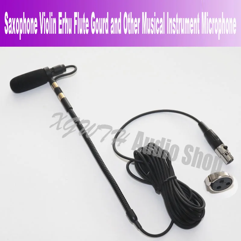 

Musical Instrument Condenser Microphone Saxophone Violin Orchestra Trumpet Gooseneck Mic For AKG Wireless Bodypack Transmitter