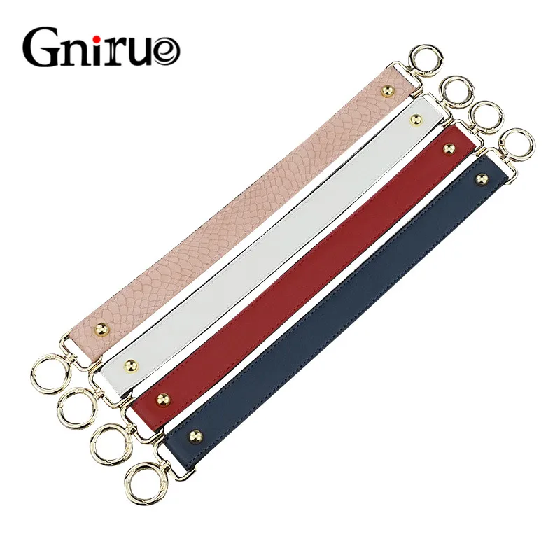 Correas serpentinas de repuesto a la moda, correas coloridas de cuero PU para bolsos, correas con asa, accesorios de cinturón corto para bolsos de