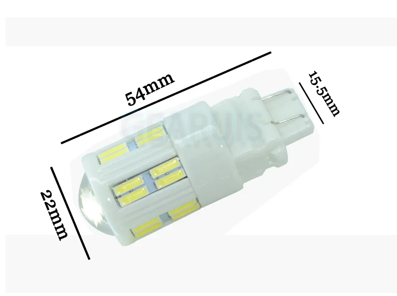 Durable auto T25 3157 Ceramic 28 SMD 7020 Chips P27/7W led High Power led car bulbs DRL Brake Lights Parking 12V 24V