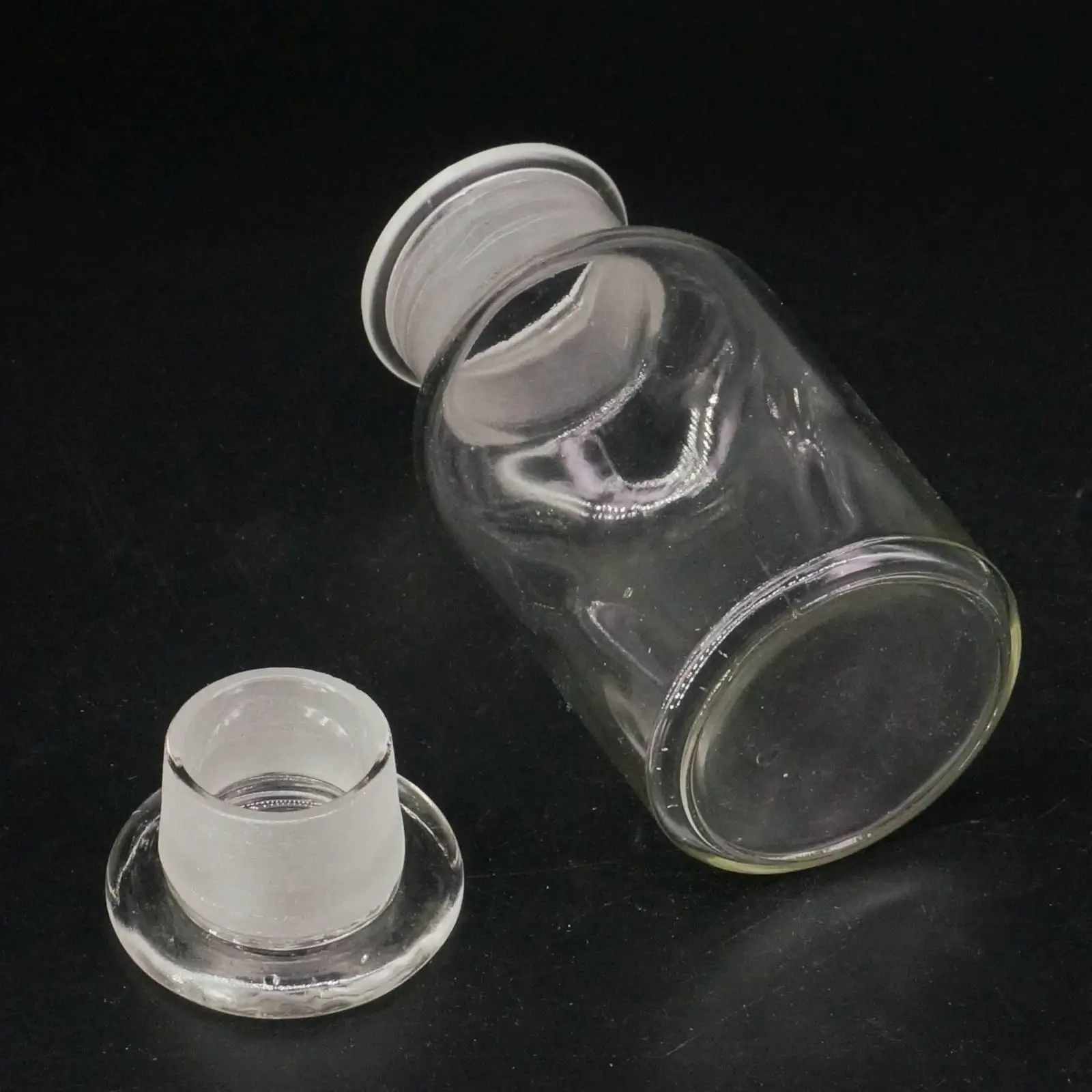 125ml Clear Glass Jar Wide Mouthed Reagent Bottle Chemical Experiment Ware