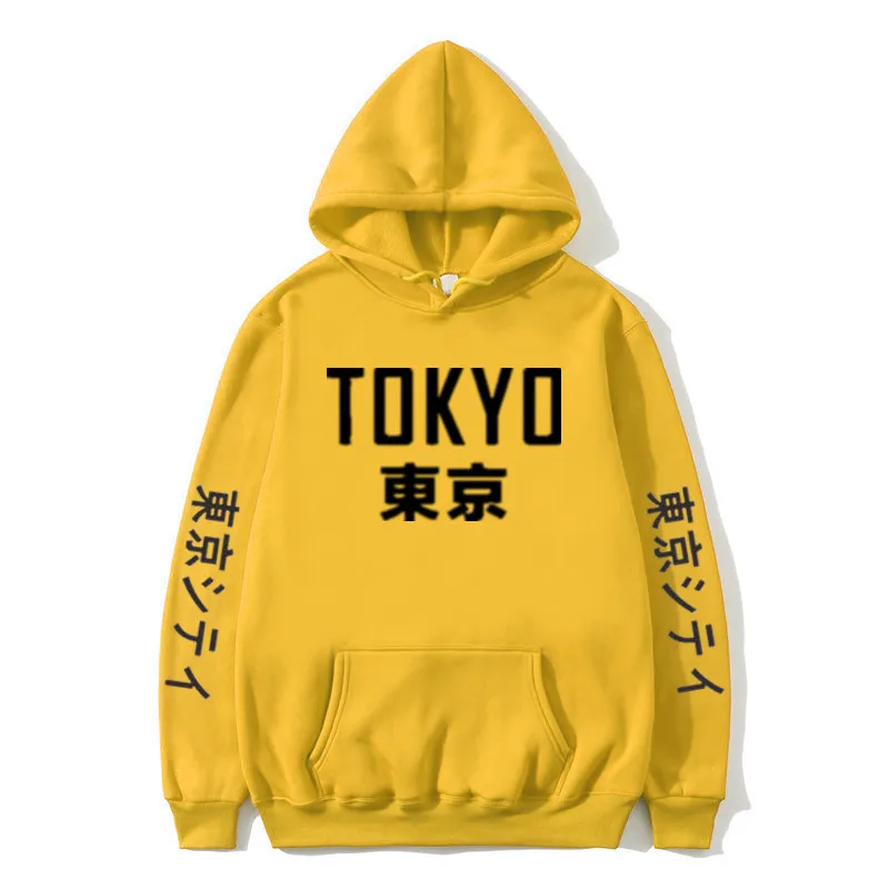 Newest Design Tokyo City Printing Hoodies Men Sweatshirt 2019 Japan Style Winter Men/Women Casual Hip Hop Pullover Streetwear