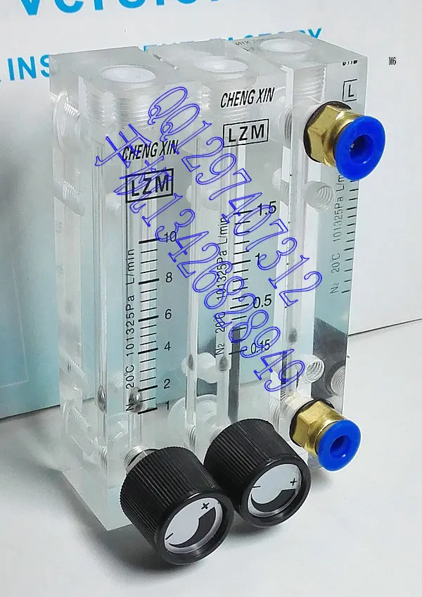 Nitrogen panel type small flowmeter N2 adjustable LZM-6T gas meter pagoda joint