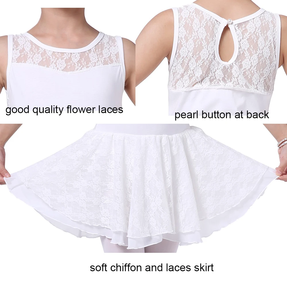 Fantasia infantil de algodão e malha de balé