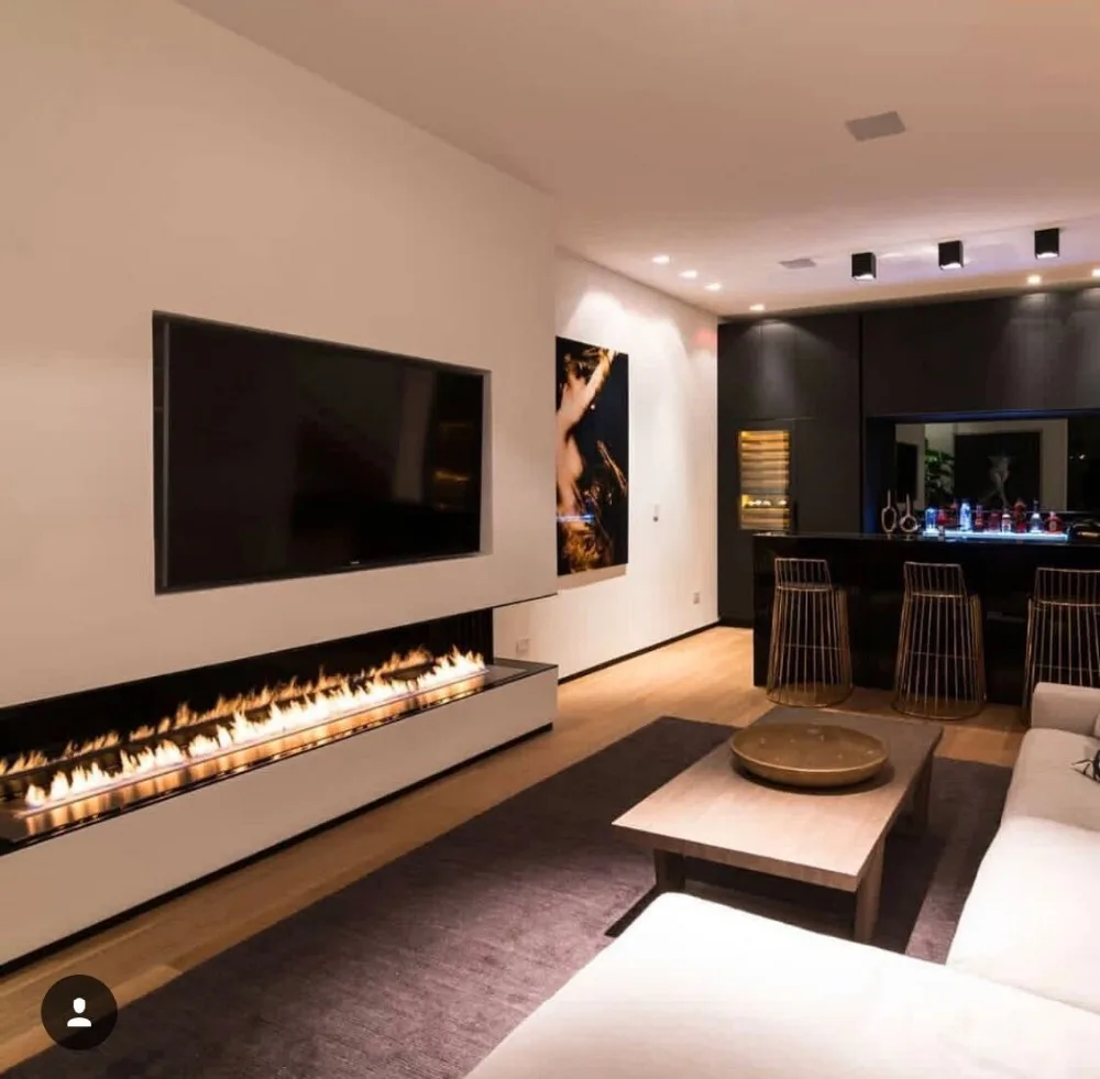 

Inno living 36 inch fireplace insert with remote control bio ethanol fire