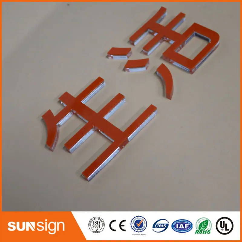 Sunsign Transparant Clear Crystal 3D Letters Acryl Bord