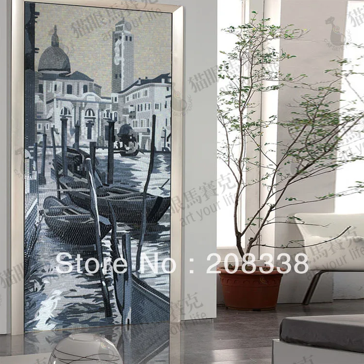 crystal mosaic  picture tv background wall entranceway wall stickers bathroom tile