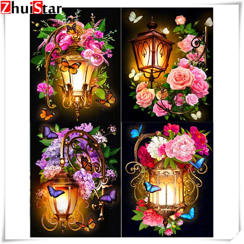 

5D Diamond Embroidery Variety Of Lanterns Cross Stitch DIY Diamond Painting Landscape Diamond Rhinestone Home Decoration Gift