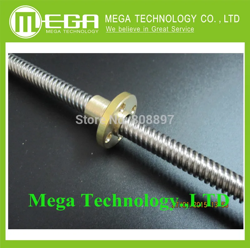 RepRap 3D Printer THSL-300-8D Lead Screw Dia 8MM Thread 8mm Length 300mm with Copper Nut Free Shipping Dropshipping