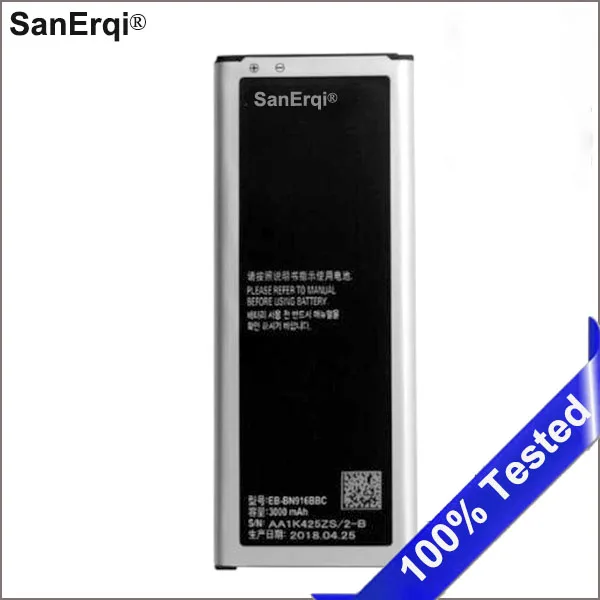 Battery EB-BN916BBC for Samsung GALAXY NOTE4 N9100 N9108V N9109V N9106W NOTE 4 SanErqi