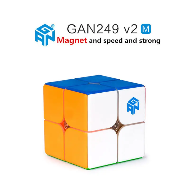 Gan249 2x2 magic speed gan cube stickerless GAN 249 V2 puzzle pocket Cube colorful gans toys for Children