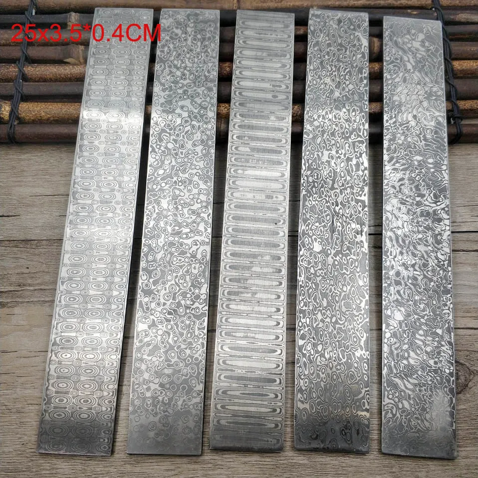 VG10 High Hardness Rose Sandwich Pattern Damascus Steel  Raw Material DIY Blade Blank Knife Customizable Steel Strip