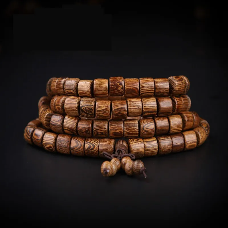 Sennier 108 Wenge Prayer Beads Tibetan Buddhist Bracelet Men Wooden Rosary  Buddha Bracelets Bangles For Women