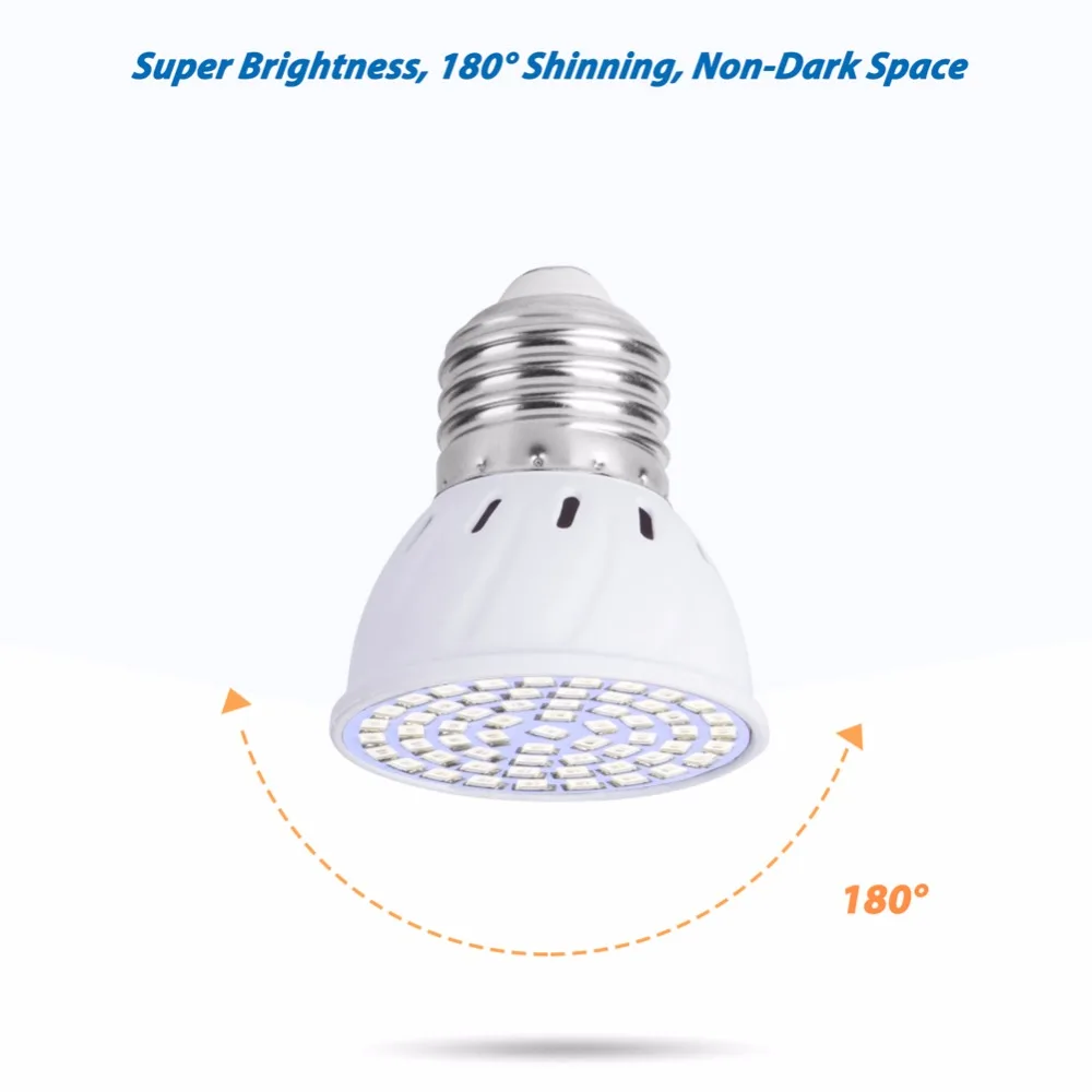 LED E27 Full Spectrum Plant Light Bulb 220V 20W 15W 6W Indoor Garden Hydroponic Led Grow Light Box Tent 110V Plant Growth Lamp