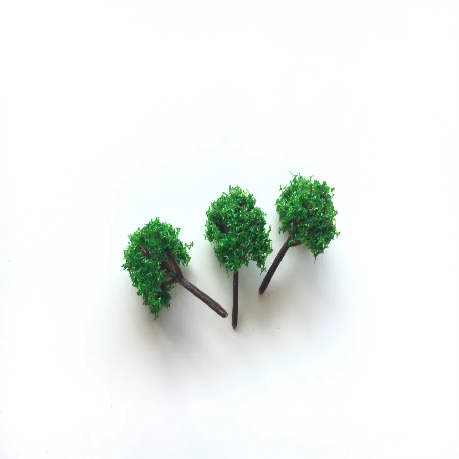 100pcs/lot Architecture N Z 1:1000 Scale Model Miniature Green Trees In 3cm For Ho Train Layout