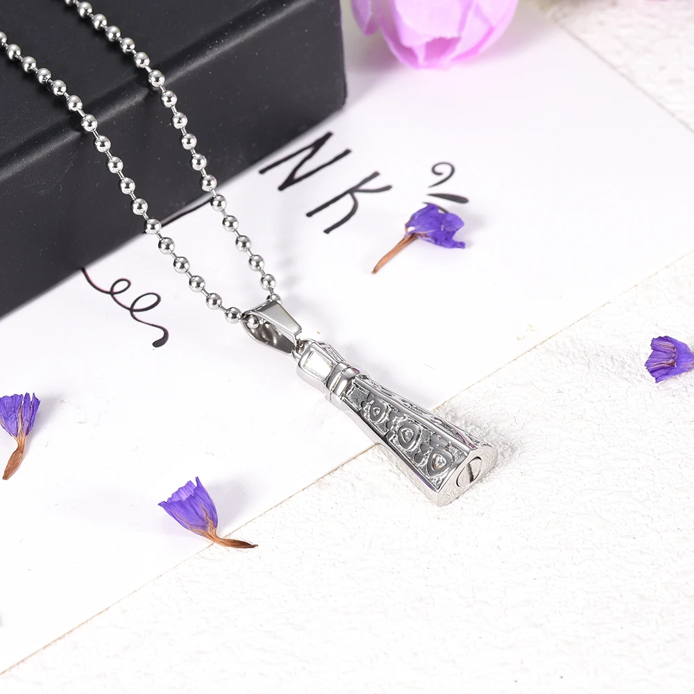 CMJ9940 Towel  Keepsake Pendant Stainless Steel Urn Ashes Keepsake Cremation Urn Necklace Collier Collection for Men Women