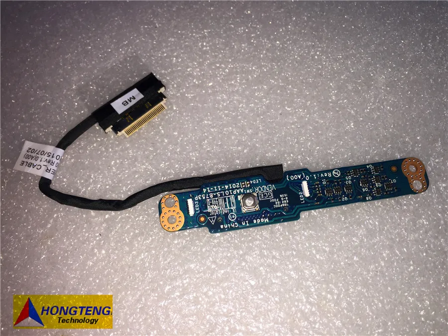 genuine LS-B753P DC020022F00 FOR DELL ALIENWARE 17 R3 P43F POWER BUTTON BOARD W/CABLE  tbsz11 Test OK