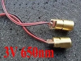 

100pcs/lot 6mm 3V 5mW 650nm Laser Dot Diode Module Head RED