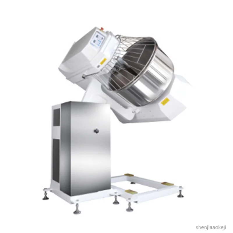 Mezclador de masa inteligente de dos engranajes de doble rotación, máquina de amasar masa de cilindro giratorio totalmente automática, mezclador de harina comercial