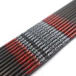 6/12pcs Spine 250/300/ 350/400/500/600/700/800/850 Pure Carbon Arrow Shaft  ID 4.2mm 0.003