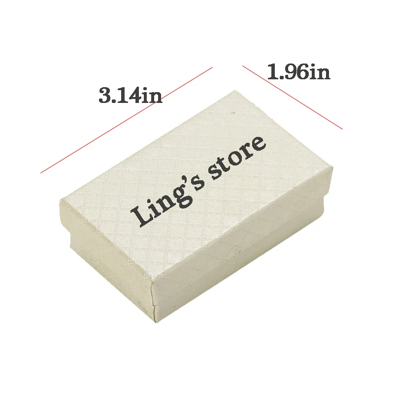 

32pcs Custom logo 5x8x2.5cm Jewelry Box for Necklace Earring Ring Sets Packaging Gift Boxes Display Cases 32pcs