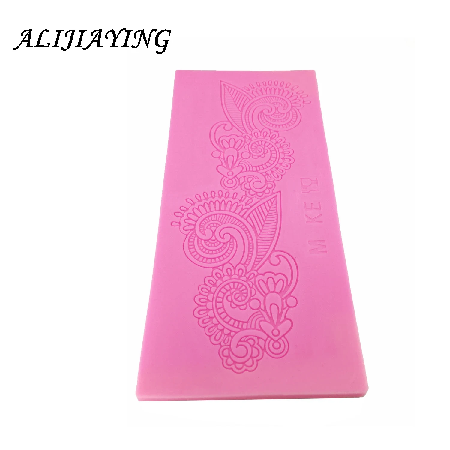 Flower Shape Cake Silicone Mat Sugarcraft Fondant Cake border Decorating Tools Kitchen Baking Silicone Lace Molds D0248