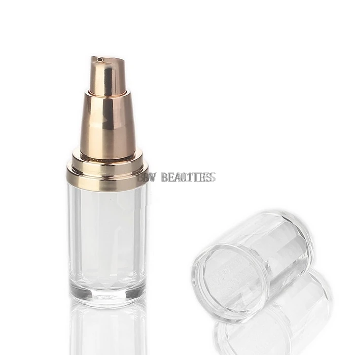 200pcs/lot High Grade 10ml Empty Acryilc Lotion Bottle Clear Essential Oil Bottle With Pump Cosmetic Packaging Free Shipping