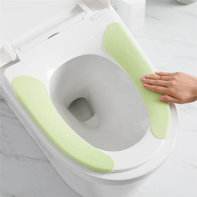 100 Sets Hot Sale Nordic Comfortable Bathroom WC Toilet Seat Cover Washable Closestool Standard Soft Cushion Portable seat pad