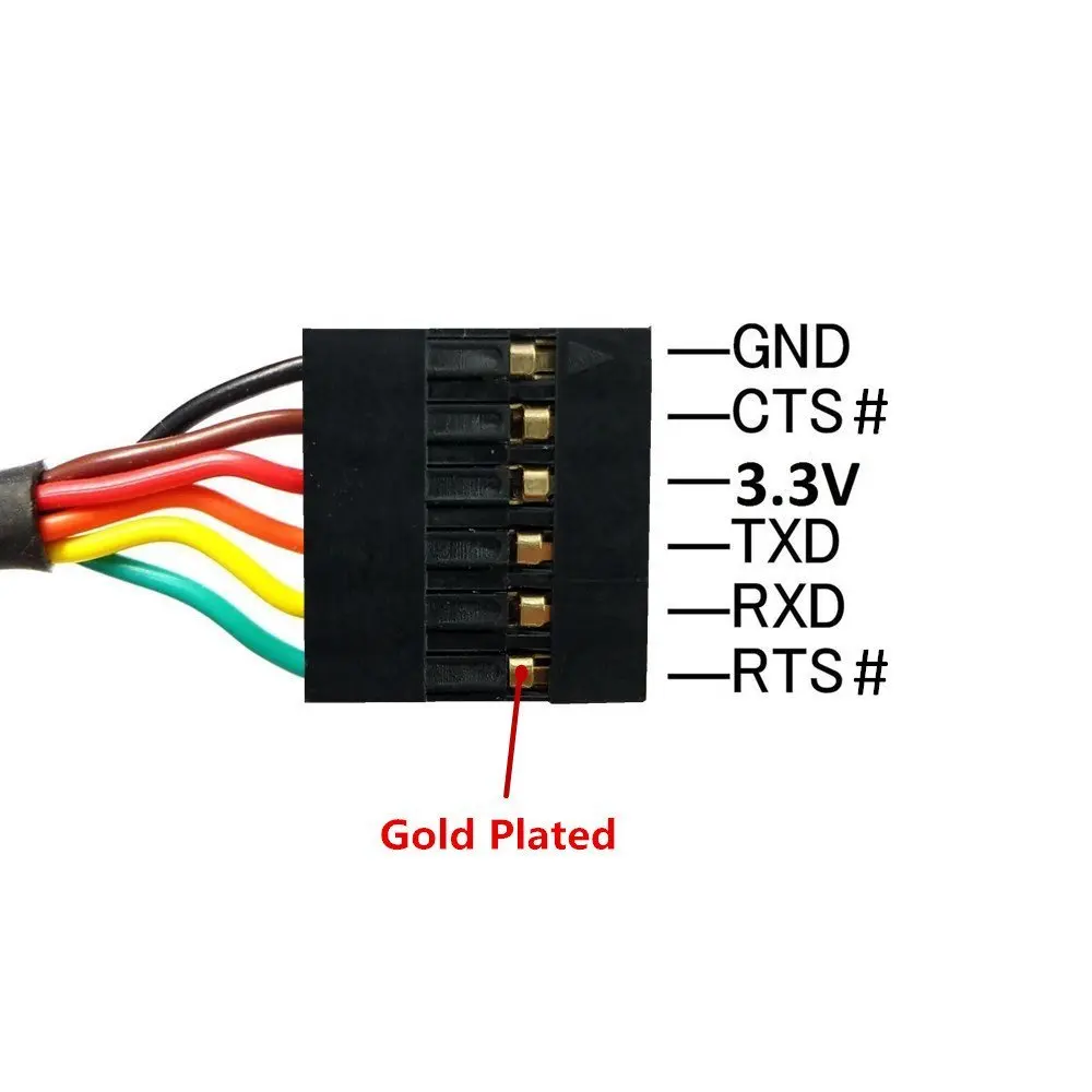 TTL-232R-3V3 USB to TTL Serial Cable Adapter FTDI Chipset FT232 USB to 3.3v 5v TTL UART Serial RS232 Download Cable