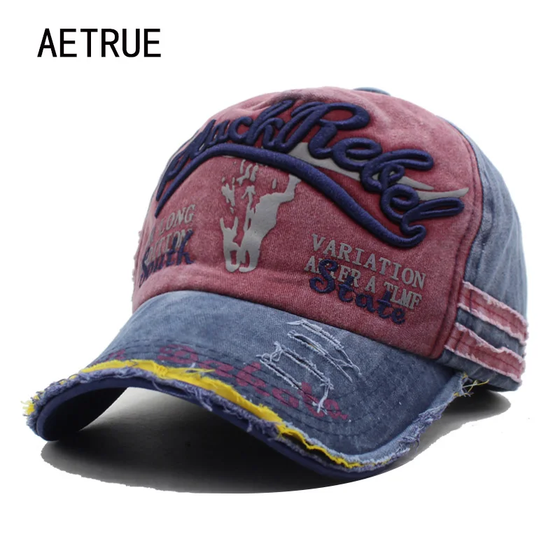 AETRUE Brand Men Baseball Caps Dad Casquette Women Snapback Caps Bone Hats For Men Fashion Vintage Hat Gorras Letter Cotton Cap