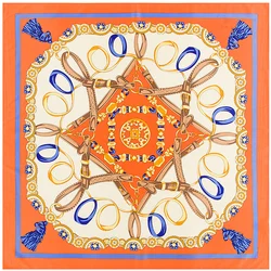 POBING-Foulard de marque de luxe Melt JOPresidence pour femme, écharpe de sauna musulmane, foulard carré pour femme, bandana féminin, 100x100cm