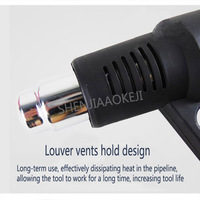 Adjustable Temperature Air Gun 2000W Industrial-grade Twin-turbo Powerful Wind Mica Heater Hot Air Gun Shrink Film Blower Heater