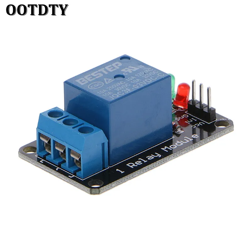OOTDTY 1PCS 1 Channel 3V Relay Module 3.3V Low Level Shooting with Lamp
