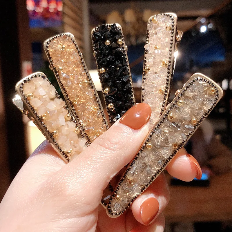 New fashion Luxury Shiny Crystal Hairpins For Women Girls Elegant Hair Clips Barrettes Party Hair Accessories Headwear