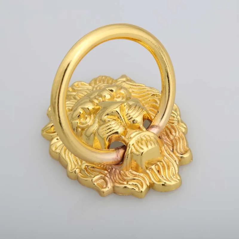 lenth 90mm big lionhead vintage style handles gold drawer cabinet pulls knobs 32mm gold large meatball dresser door handle knob