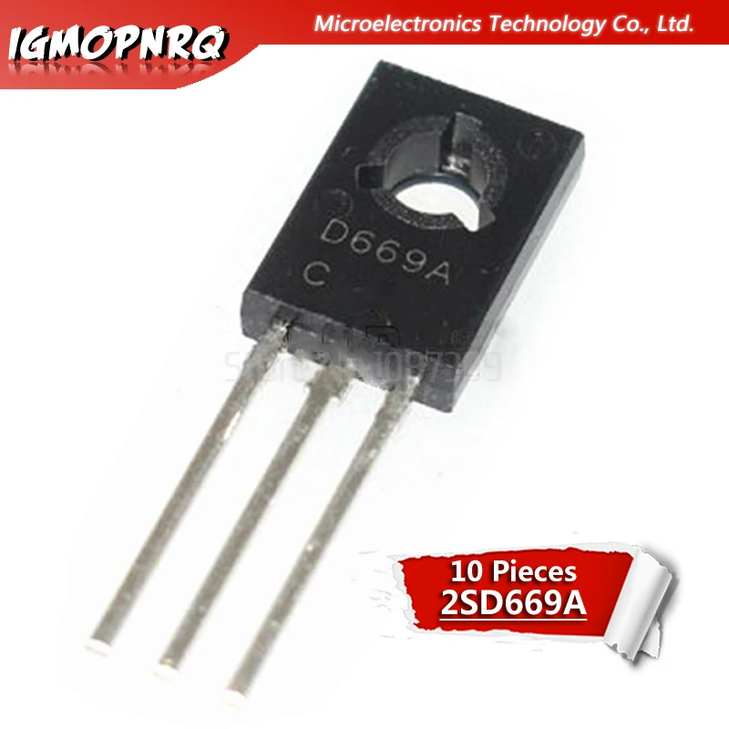 10pcs 2SD669A D669A D669 TO-126 amplifier for 1.5A 160V PNP new original