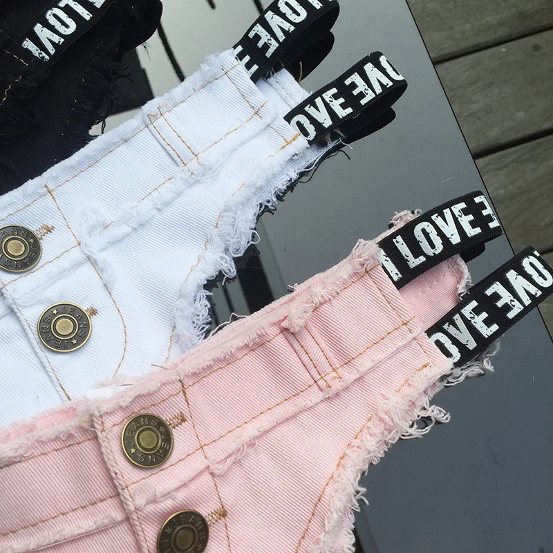 Sexy Striped Tassel Hot Short High Cut Sexy Jeans Shorts Denim Booty Shorts Cute Bikini Low Rise Waist Micro Mini Short F35